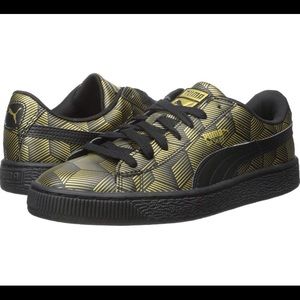 NEW Puma Basket Classic Metal Sneaker Gold 7.5
